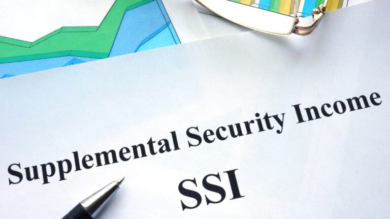 Supplemental Security Income (SSI) written on a paper